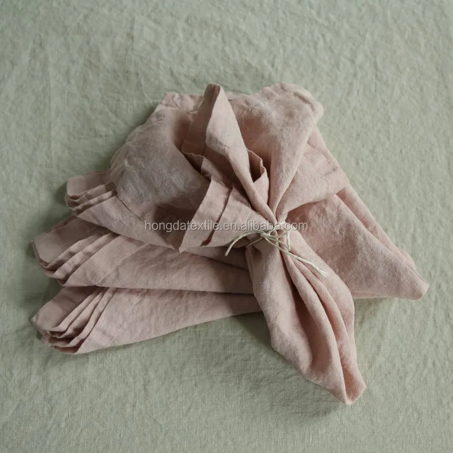 100% french linen table napkin stone washed linen napkins