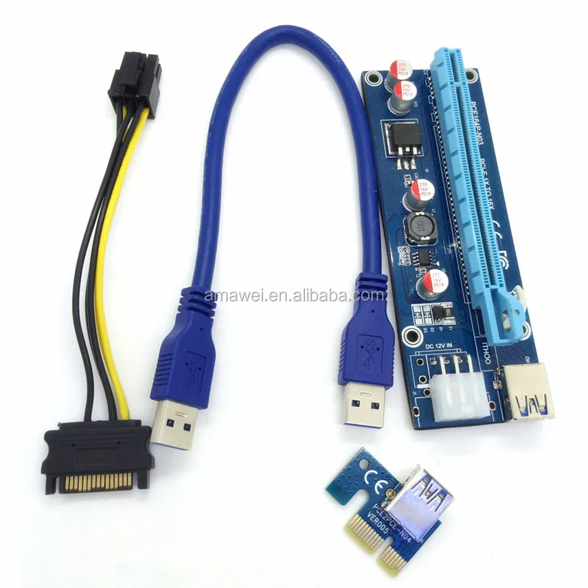 2017 express pci e x16 riser card 1x to 16x power riser adapter 3.0 extension cable 6pin usb riser, N/a
2017 express pci e x16 riser card 1x to 16x power riser adapter 3.0 extension cable 6pin usb riser, N/a