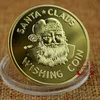 New Wishing Coin Merry Christmas Happy Holidays Santa Claus Gold Plated coin