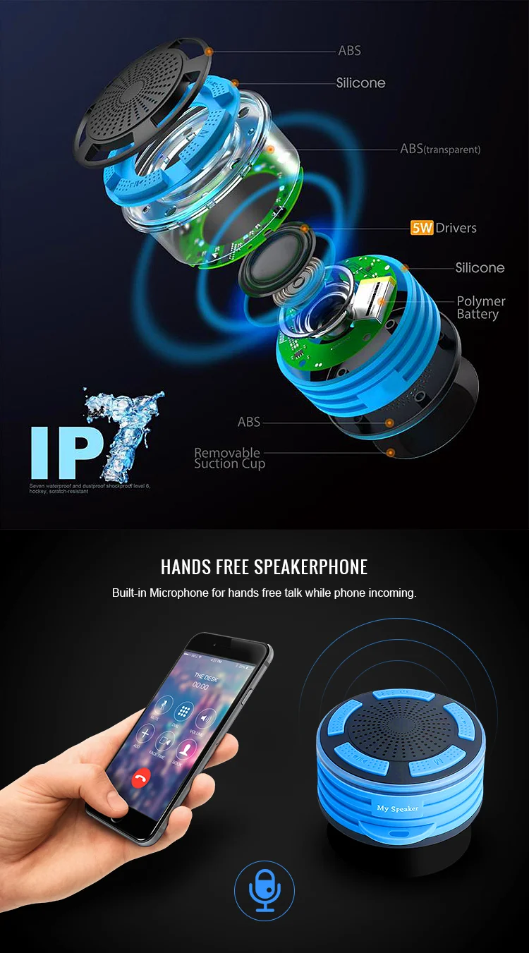 Amazon hot seller buy china oem waterproof bluetooth speaker with carabiner for outdoor sports cycling climb camping - ANKUX.COM