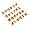 Wholesale Jewelry Fashion Diy Handmade 26 Alloy Alphabet Custom Gold Initial Letter Charm Pendant