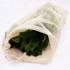 BOSI Recycled custom fruit cotton mesh bag grocery shopping produce net bag