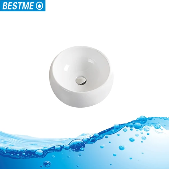 Economic round ceramic basin white hand wash basin sink