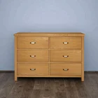 Wood veneer 6 drawer wardrobe for bedroom