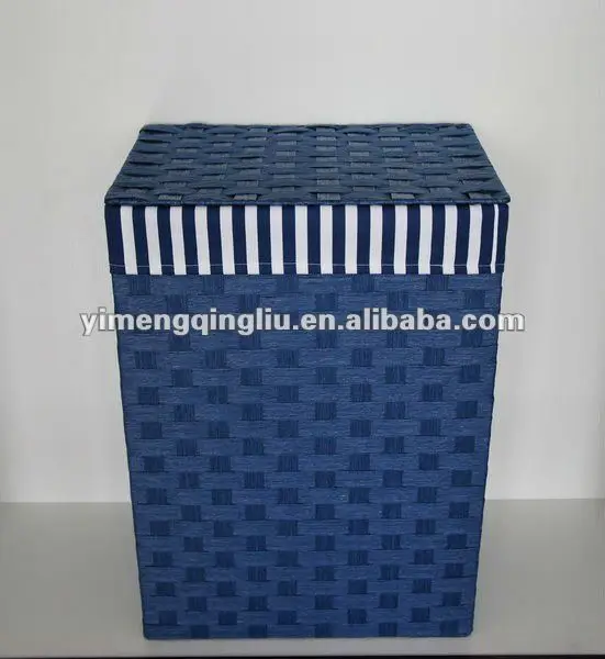 100% handmade blue willow laundry basket in gift&craft