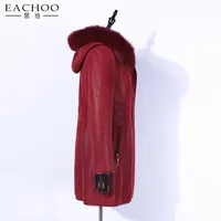 EACHOO Double Face Leather Wholesale Parka