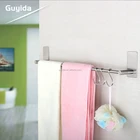 Bathroom toilet self adhesive wall mounted single towel holder rack