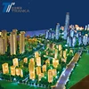 Miniature ho scale buildings for architectural company with LED lighting