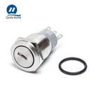 Chinese Supplier 19mm metallic 3 position push button key switch