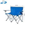 Ninghai jianda high quality double seat folding beach chairs two 2 persons adult camping chair