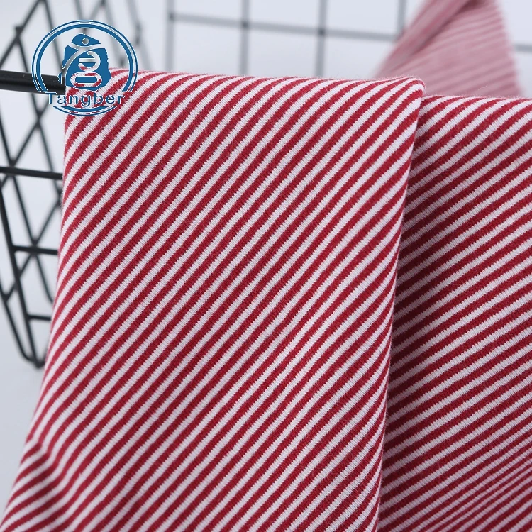 Manufacture yarn dyed 95% cotton 5% spandex rib collar fabric ribbing fabric for cuffs polo shirt collar
