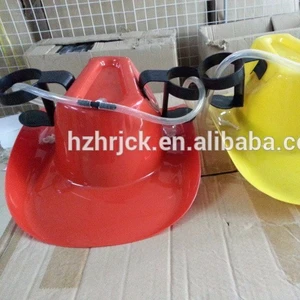 promotion gift party purpose plastic beer drinking cowboy hat pp