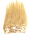 Blonde Cheap 100% Human Hair Remy Clip In Hair Extensions For African American Color #613 Brazilian Hair Extension