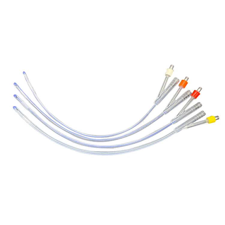 100% medical silicone dispoable urethral catheter