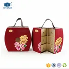 Fancy printed moon cake box high quality recycled moon cake packaging box cake box with handle