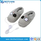 Plush USB Foot Warmer Shoes Soft Electric Heating Bunny Slippers