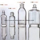 Empty glass uv gel nail polish bottle with cap and brush clear matt black cone shape nail polish bottle