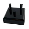 Acrylic Bases Display Block Black Beveled Acrylic Display Stand 3 Support Pegs