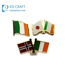 Free sample cheap custom metal gold plated soft enamel ireland badge country flag irish lapel pin