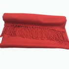 2019 Custom Logo Pure Color Scarf Winter Scarves with Tassels