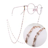 Hot Selling Gold Plated Metal Material Rhinestone Sunglasses Reading Glasses Chain
Hot Selling Gold Plated Metal Material Rhinestone Sunglasses Reading Glasses Chain