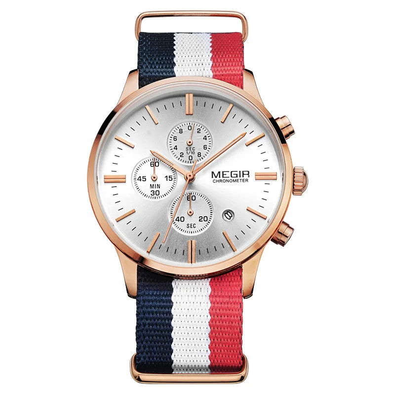 WJ-5263N hot sale high quality nylon strap luminous water resistant Megir men wrist watch
WJ-5263N hot sale high quality nylon strap luminous water resistant Megir men wrist watch