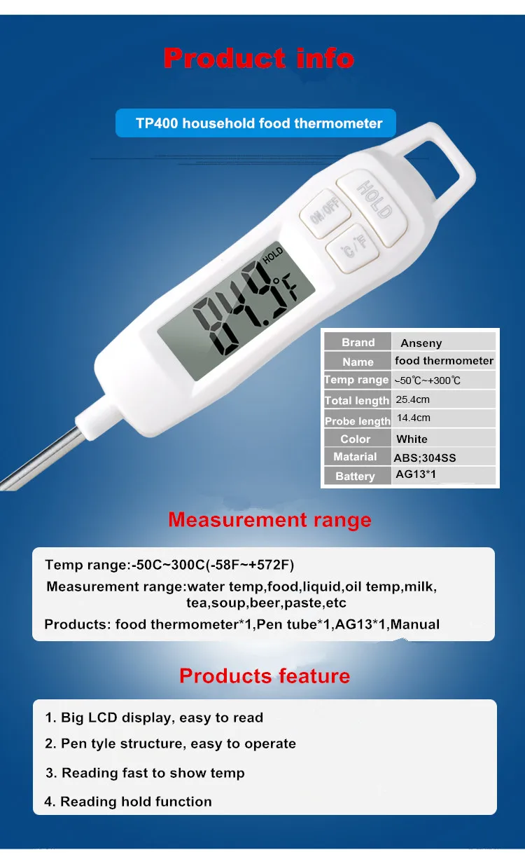 0.1C Accuracy and Temperature Sensor Theory Colorful digital thermometer