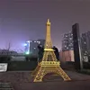 Large Modern Stainless Steel Sculpture metal eiffel tower model for bar decoration