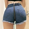 Wholesale Fashion Summer High Waist Zipper Butt Women Jeans Girls Sexy Female Denim Tight Hot Shorts