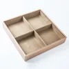 Private Label Stackable Display 4 Compartment Retail Jewelry Necklace Chain Ring Display Organizer Box Tray Holder Box Velvet