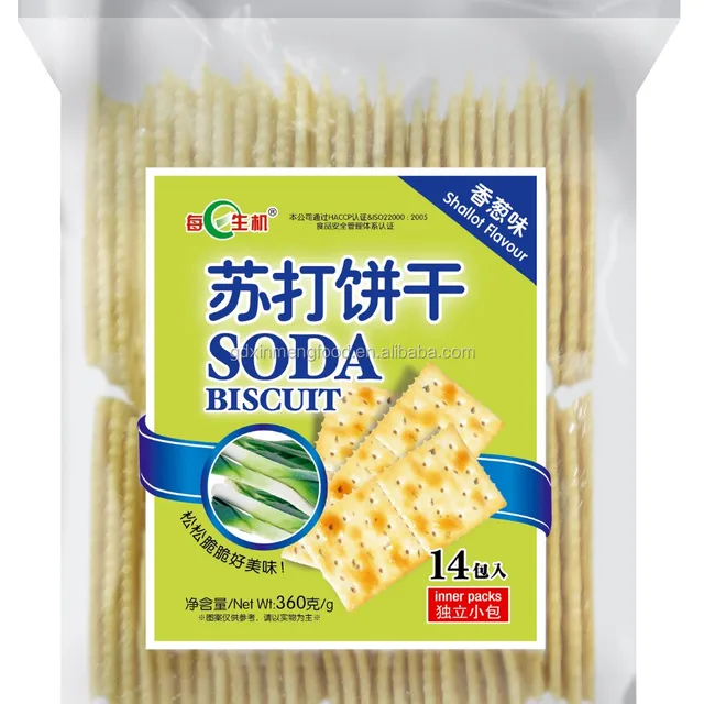 shallot soda crackers biscuits 360g with milk for breakfast