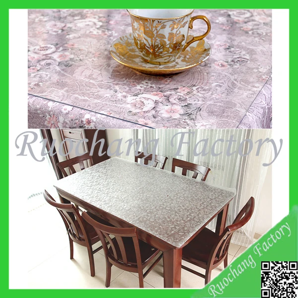 Thickness transparent PVC hotproof table mat cloth for home