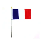 Small France French country hand stick flag