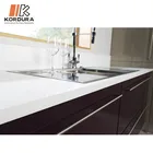 Commercial White bathroom quartz stone sink countertop