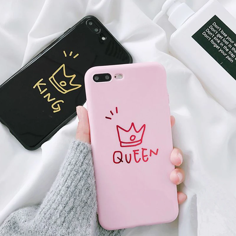 Glossy Crown Phone Case For iphone X max Case For iphone 7 P 6 p 8 Plus Cute Letter KING QUEEN Soft TPU Couples Back Cover
Glossy Crown Phone Case For iphone X max Case For iphone 7 P 6 p 8 Plus Cute Letter KING QUEEN Soft TPU Couples Back Cover