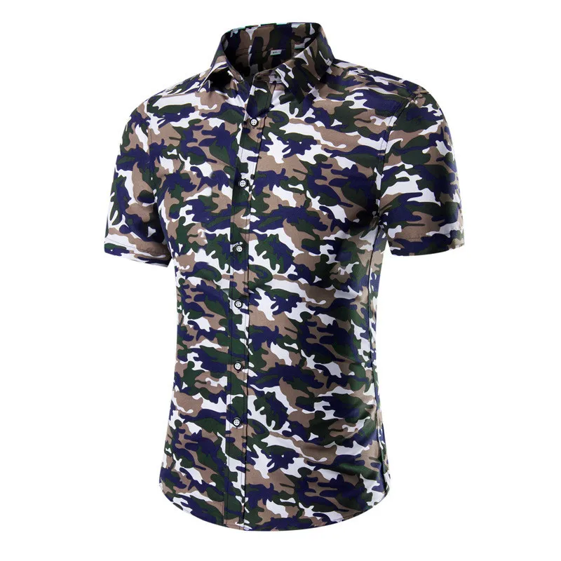 Large Size Short-sleeved Shirts Male Summer Cotton Camouflage Casual Shirt, As the picture display
Large Size Short-sleeved Shirts Male Summer Cotton Camouflage Casual Shirt, As the picture display
