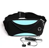 Wholesale Adjustable elastic neoprene waterproof fitness colorful fanny pack belt running sports waist bag
