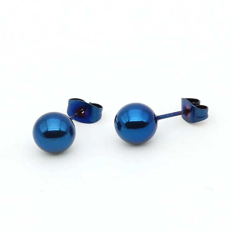 Stainless steel jewelry womens royal blue beads earrings stud, Silver, gold, black gold
Stainless steel jewelry womens royal blue beads earrings stud, Silver, gold, black gold