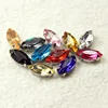 Horse eye double-pointed mixed color acrylic hand-stitched rhinestones