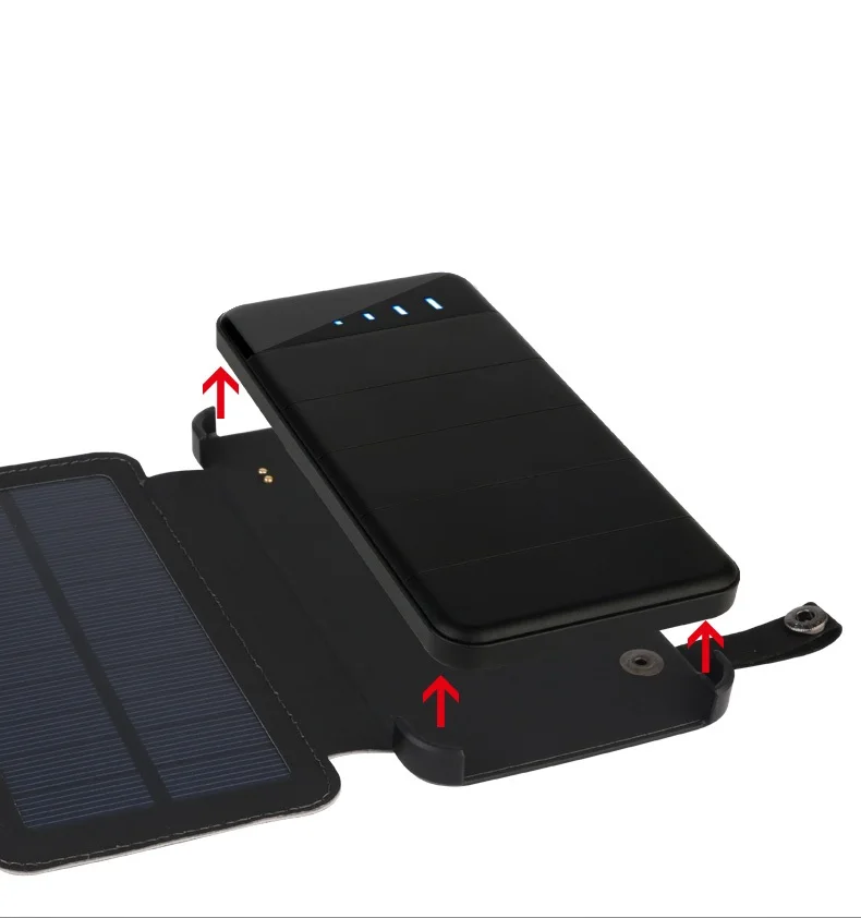 Fashion 10000mAh Solar Power Bank with LCD Ultra Thin External Solar Panel Powerbank for All Mobile Phone for Outdoors - ANKUX.COM