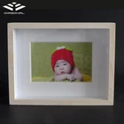 China manufacturer solid pine wood baby photo 6x8 acrylic photo frame
