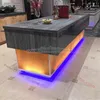 Home luxury design acrylic solid surface lighting cafe wine juice drinking bar counter