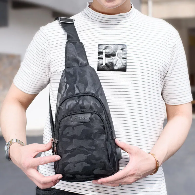 Anti Theft Backpack Men USB Rechargeable Polyester Chest Bag Casual Boy Single Shoulder Teenager Bags Sac A Dos Homme BP0207 (9)
