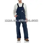 Deluxe Flame Resistant Insulated Bib Overall indigo color