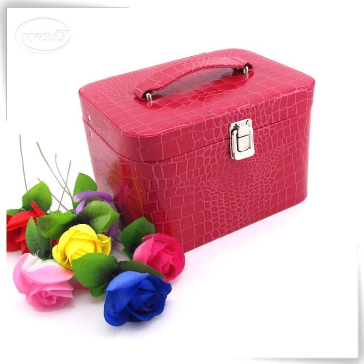 crocodile leather storage packing beauty gift cosmetic box