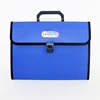 Decorative Organizer Fabric PP Plastic Mini 13 Pocket A3 A4 A5 Lock Expanding Coupon File Folder With Handle