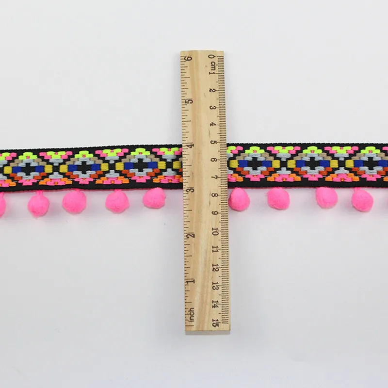 FFLACELL-1-Yard-Rainbow-Ball-Bobble-Lace-Tassel-Ribbon-Fringe-Trim-DIY-Sewing-Fabric-Crafts-Accessories (1)