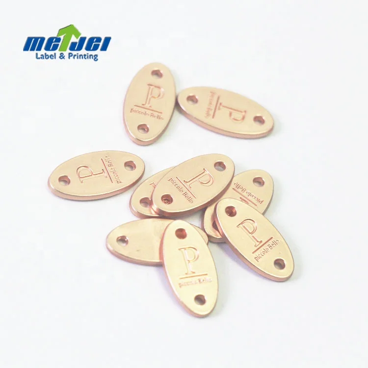 Custom Engraved Logo Metal rose gold small clothing and handbags tags OEM, Customers' requests
Custom Engraved Logo Metal rose gold small clothing and handbags tags OEM, Customers' requests