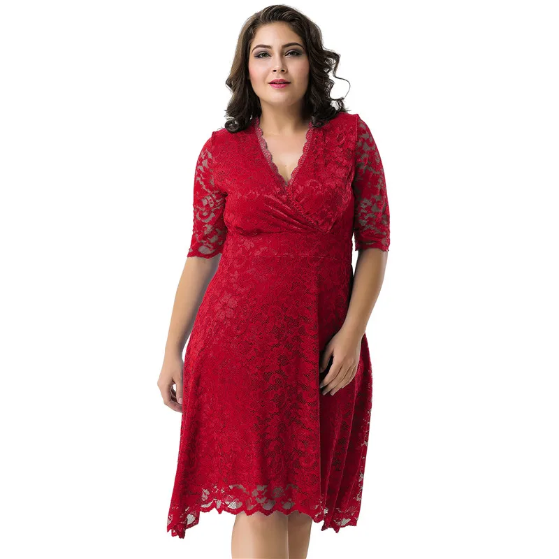 Wholesale half sleeves plus size v neck lady fashion dress, Blue;red lady fashion dress
Wholesale half sleeves plus size v neck lady fashion dress, Blue;red lady fashion dress