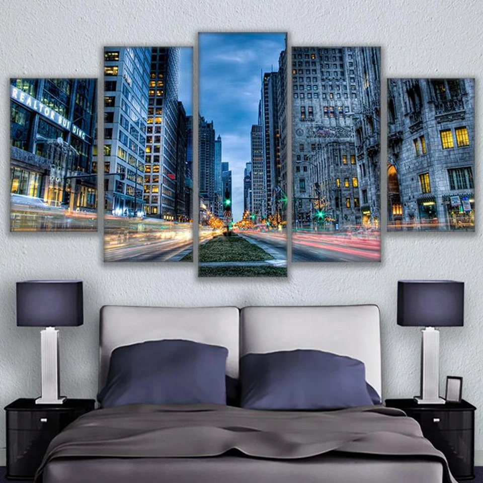 LONDON CANVAS WALL ART PRINTS PICTURES SKYLINE NIGHT VIEW CITY VIEW HOME DECORATION POSTER PHOTO PRINTING CONTEMPORARY PRINT